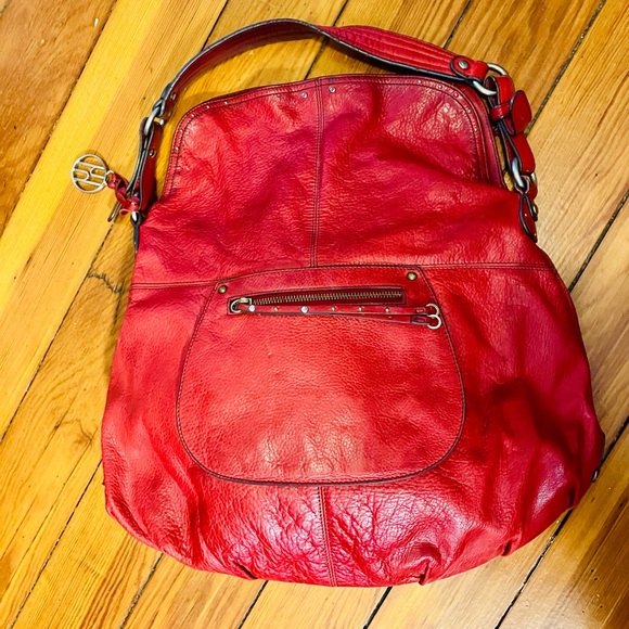 Hayden-Harnett Red Havana Hobo Handbag - Picture 5 of 9